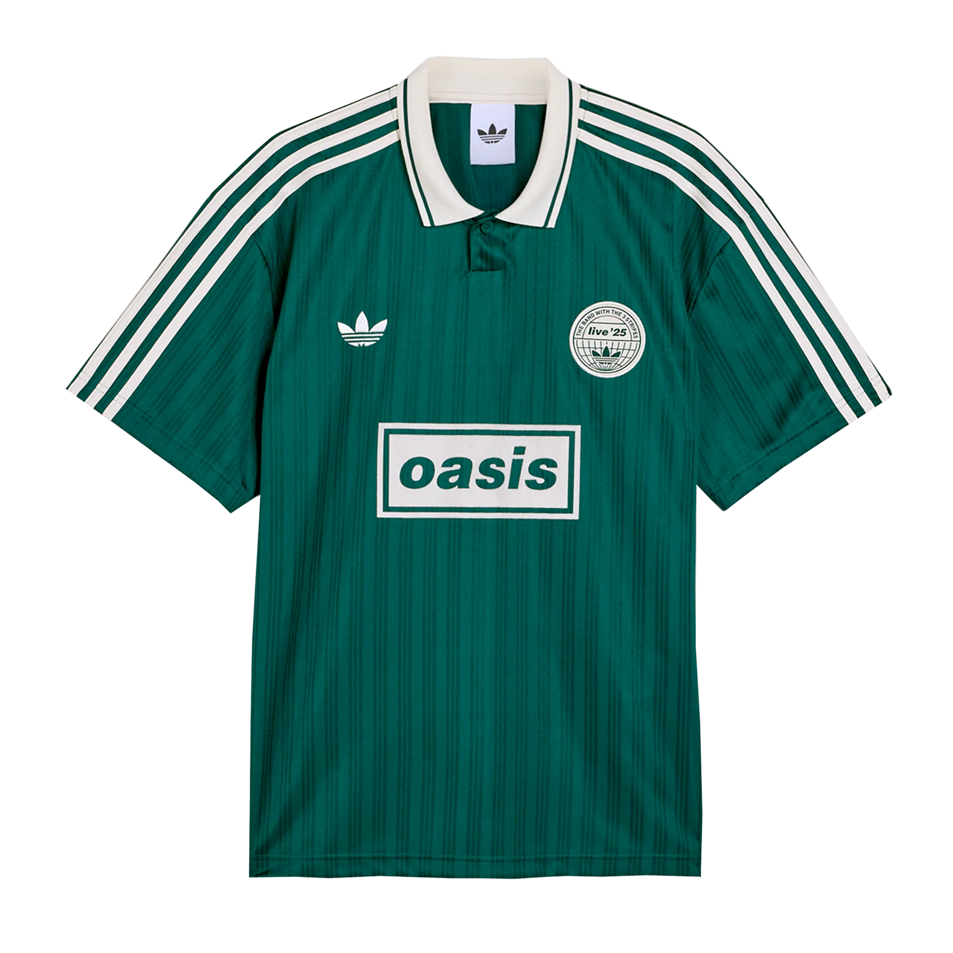 ウェア adidas x Oasis Live'25 Football Shirt XL Live '25 adidas Football Shirt Collegiate Green/Cream White – Oasis