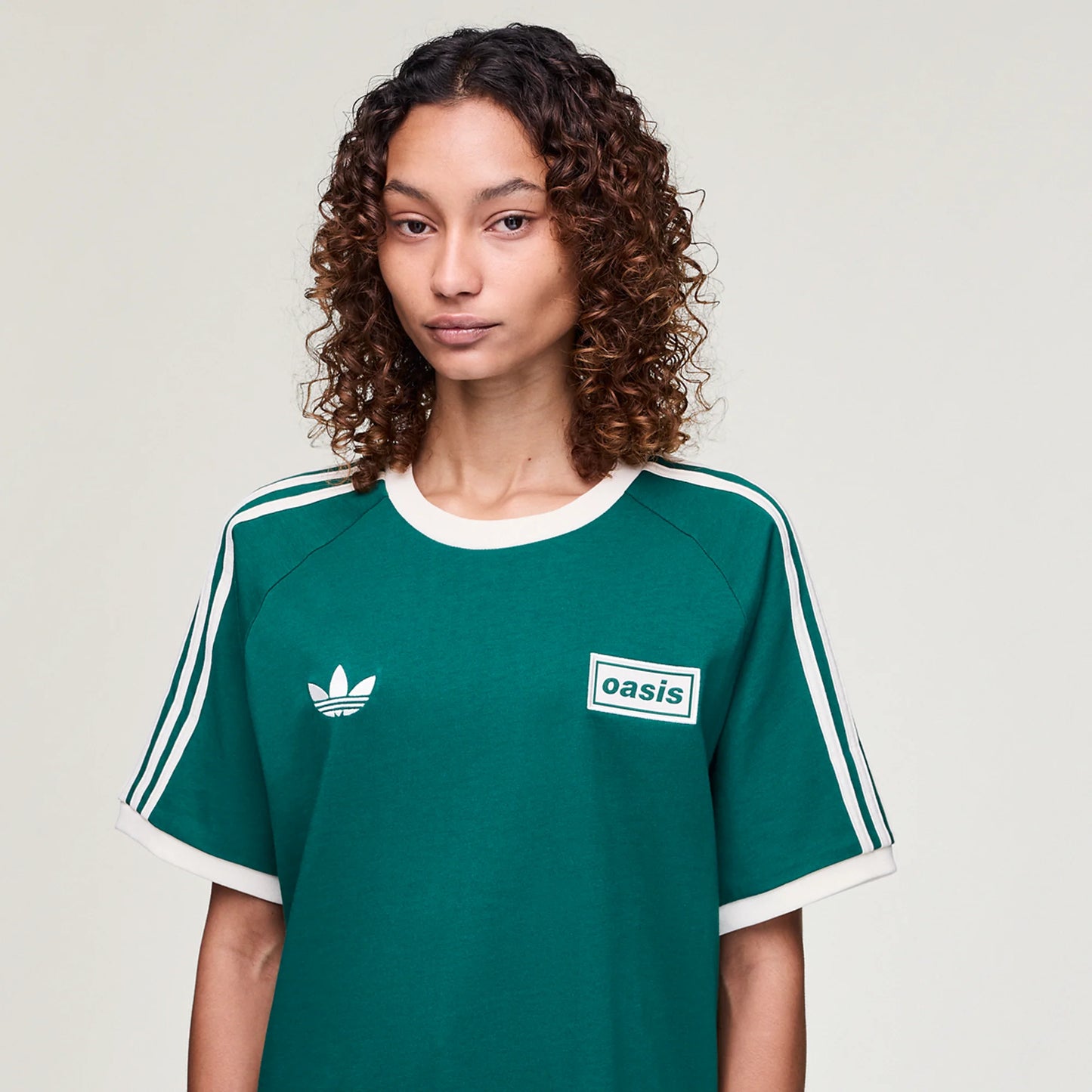 Live '25 adidas 3 Stripes T-Shirt Collegiate Green/Cream White
