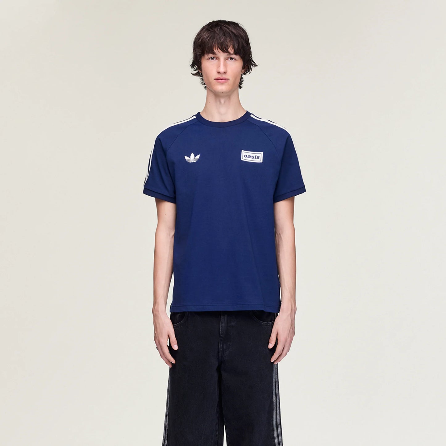 Live '25 adidas 3 Stripes T-Shirt Night Indigo/Cream White
