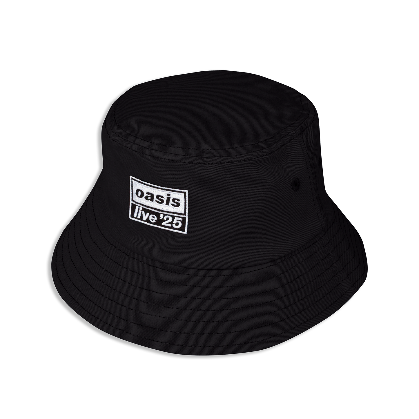 Live 25 Embroidered Logo Bucket Hat Black
