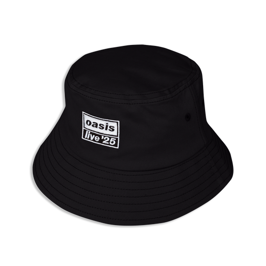 Live 25 Embroidered Logo Bucket Hat Black
