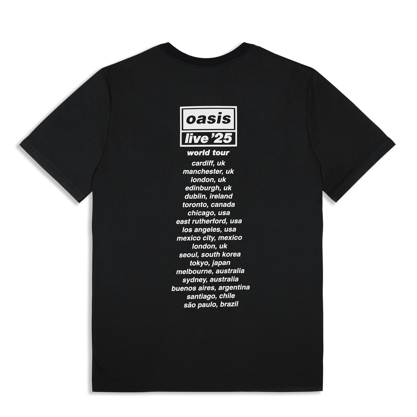 Collage Live 25 World Tour T Black