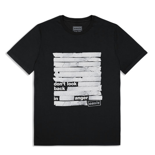 Don't Look Back In Anger Tape T-shirt Black