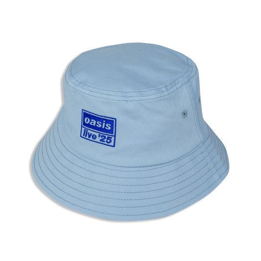 Live 25 Embroidered Logo Bucket Hat Sky Blue