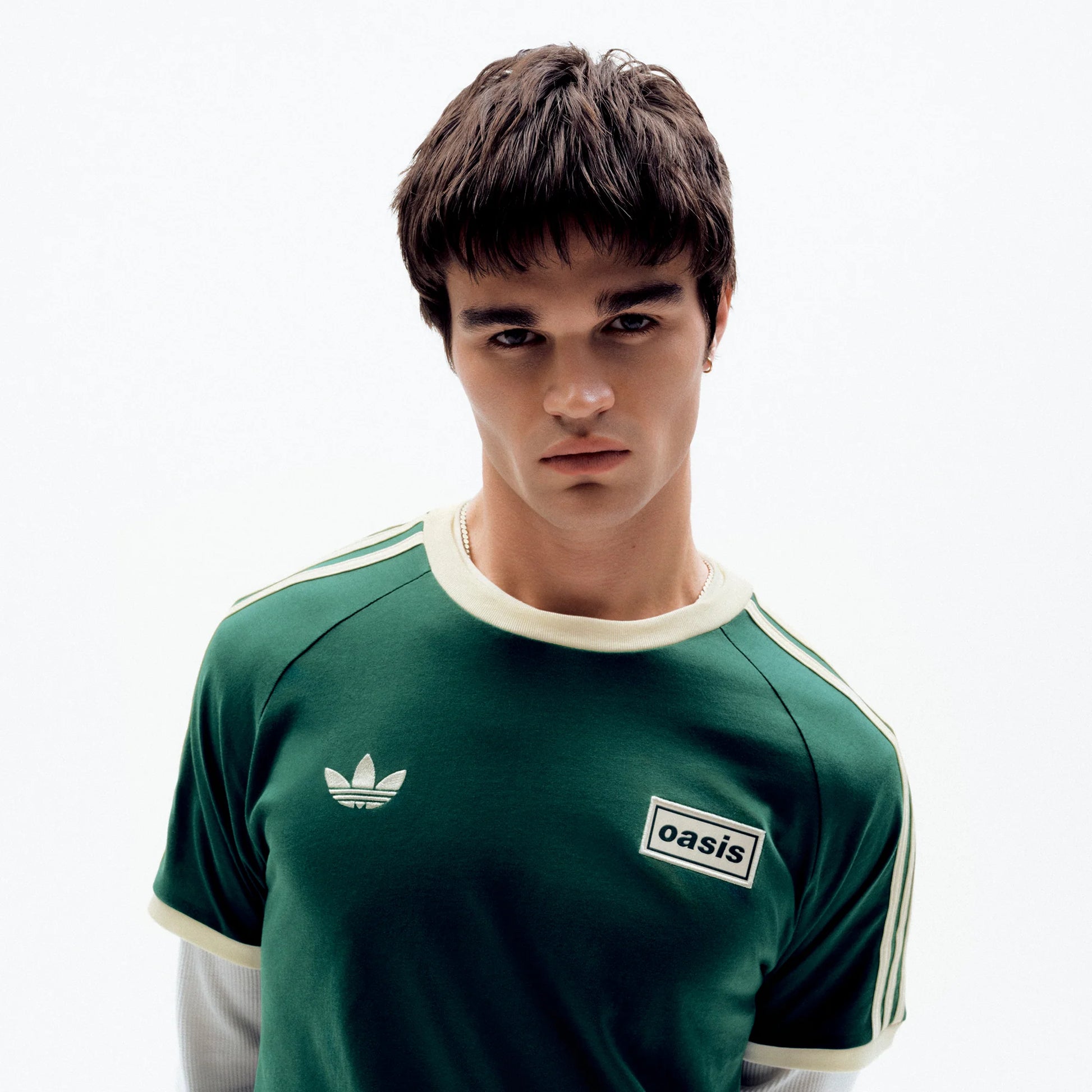 Live '25 adidas 3 Stripes T-Shirt Collegiate Green/Cream White – Oasis