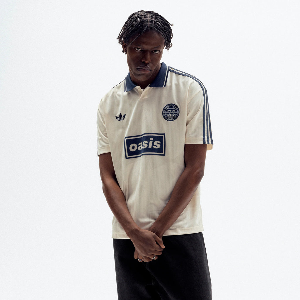 Live '25 adidas Football Shirt Cream White/Night Indigo – Oasis Live '25 adidas Football Shirt Cream White/Night Indigo – Oasis