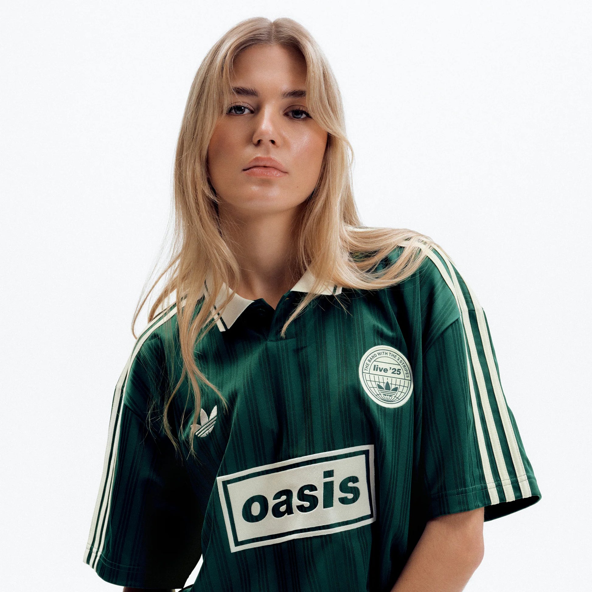 Live '25 adidas Football Shirt Collegiate Green/Cream White – Oasis Live '25 adidas Football Shirt Collegiate Green/Cream White – Oasis