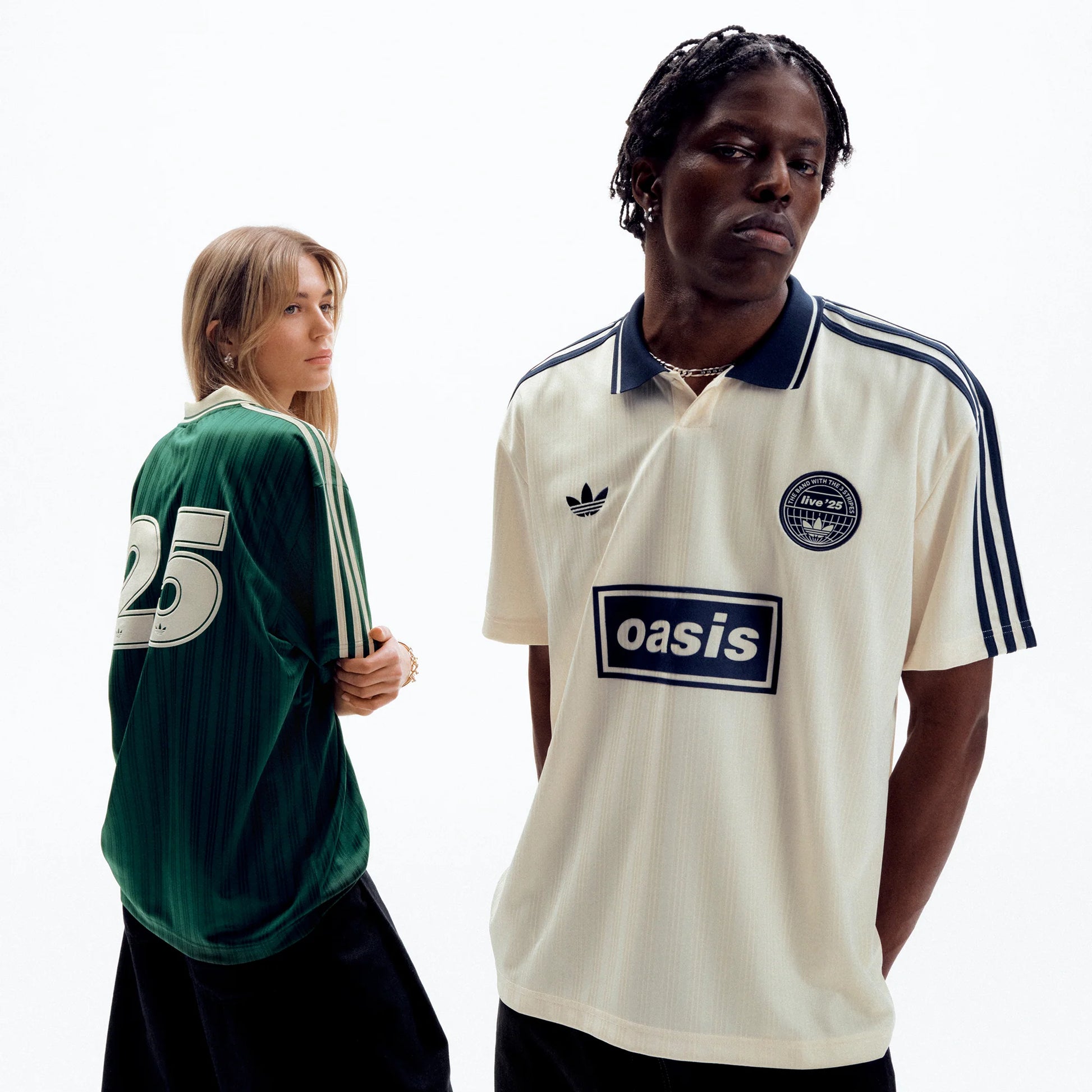 Oasis Live'25 Football Shirt L サイズ Live '25 adidas Football Shirt Cream White/Night Indigo – Oasis