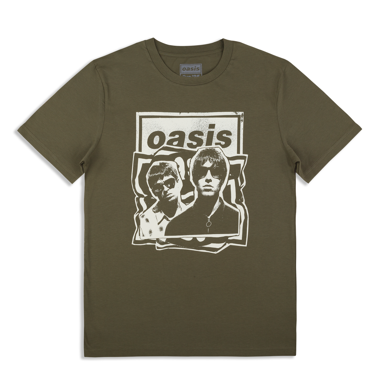 Paper Cut Out Photo T-shirt Khaki