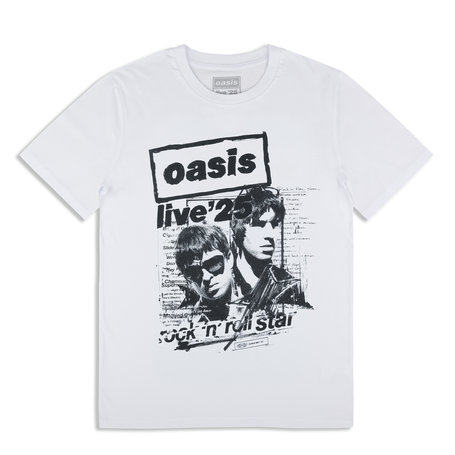 Live 25 Rock N Roll Star T-shirt White