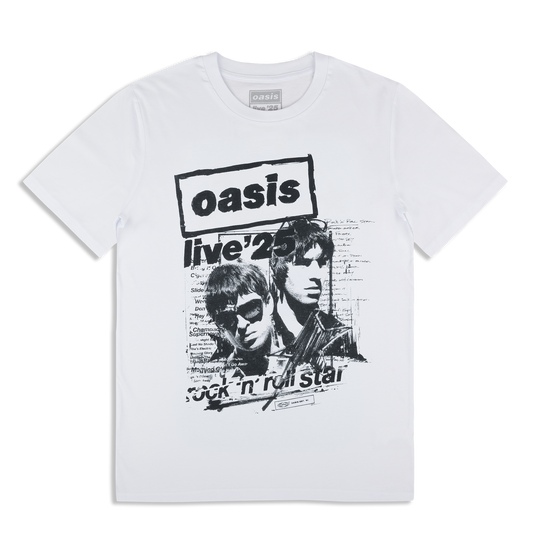 Live 25 Rock N Roll Star T-shirt White