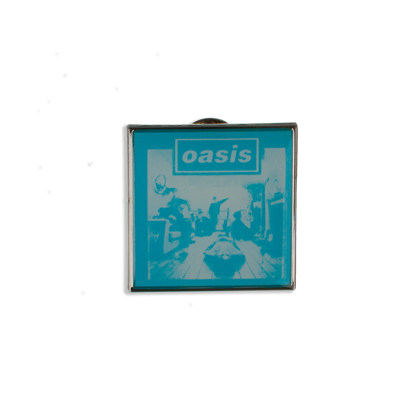 Definitely Maybe Blue Frame Epoxy Pin Badge
