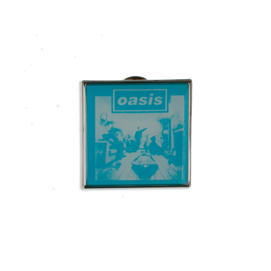 Definitely Maybe Blue Frame Epoxy Pin Badge