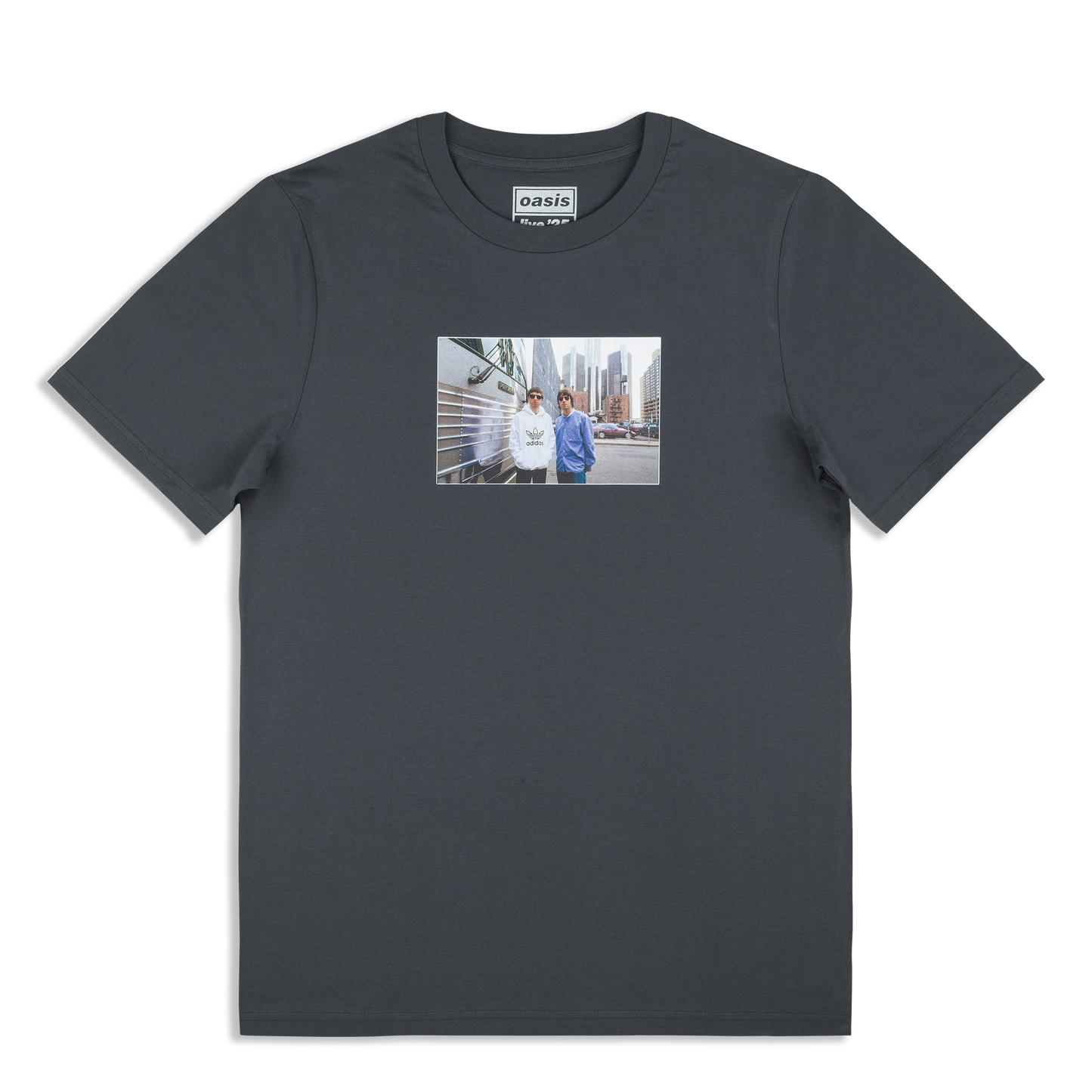 Detroit Bus Photo T-shirt Faded Black