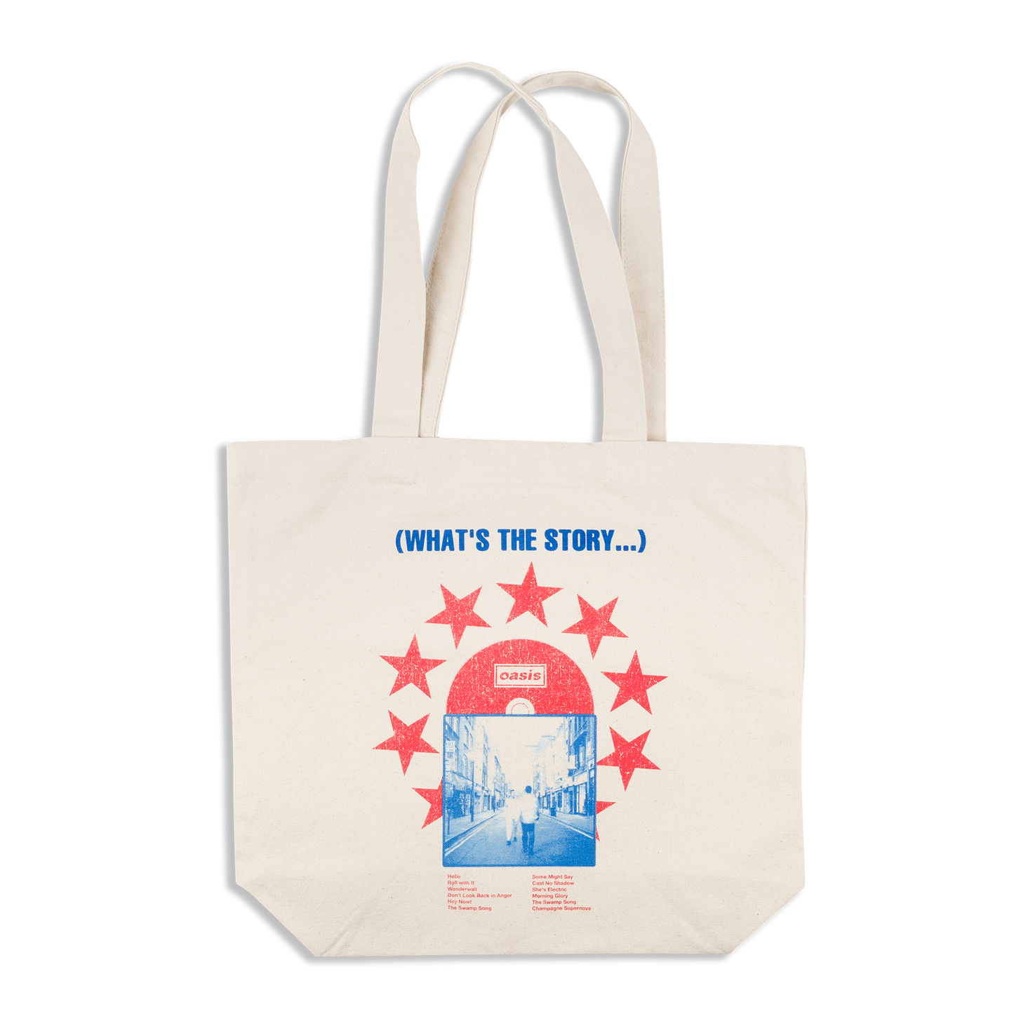 What's The Story CD Star Tote Bag Natural