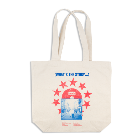 What's The Story CD Star Tote Bag Natural