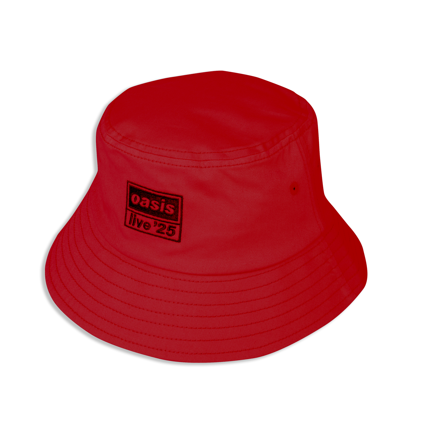 Live 25 Embroidered Logo Bucket Hat Red