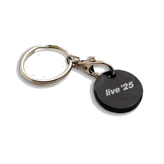 Lino Logo Trolley Coin Keyring Black