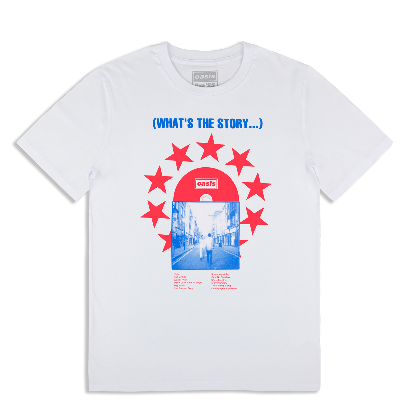 What's The Story CD Star T-shirt White