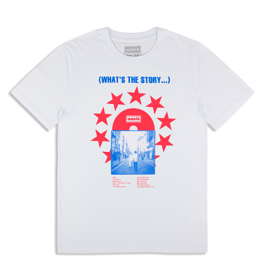 What's The Story CD Star T-shirt White
