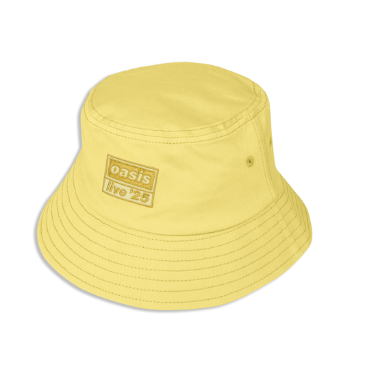 Live 25 Embroidered Logo Bucket Hat Butter Yellow